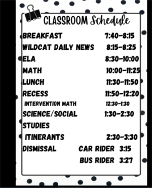 schedule